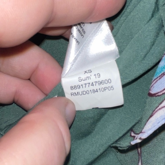 RACHEL ROY Green Floral Odele Ruffle Midi Dress, Size XS - Picture 6 of 11